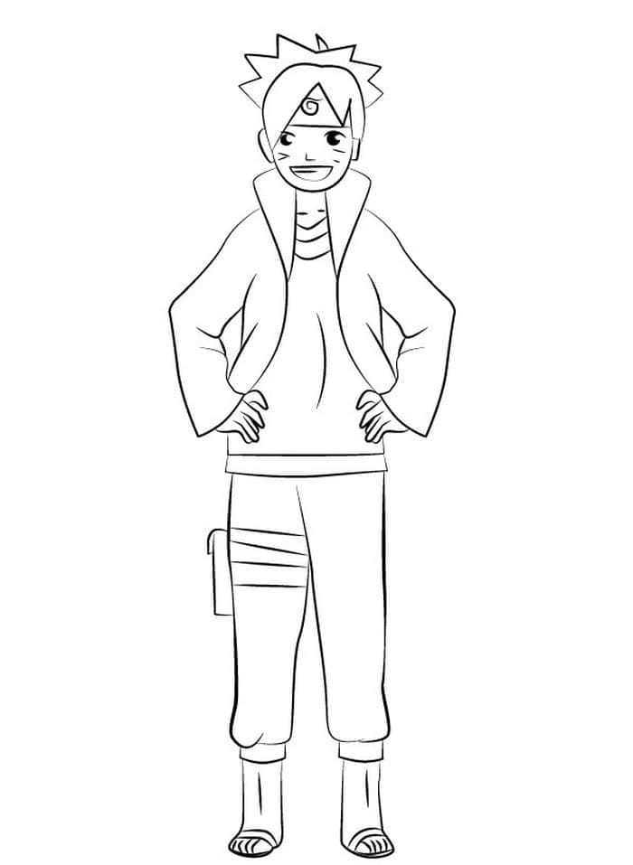 Boruto Uzumaki Coloring Page  Boruto, Coloring pages, Coloring pages for  kids