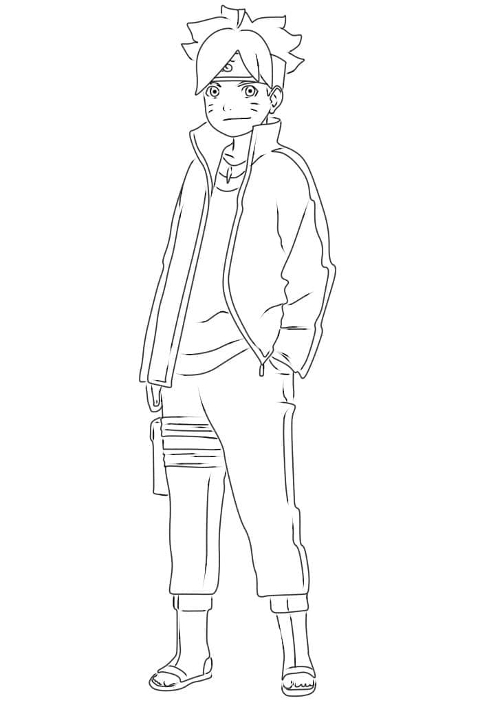 boruto boy Coloring Page - Anime Coloring Pages