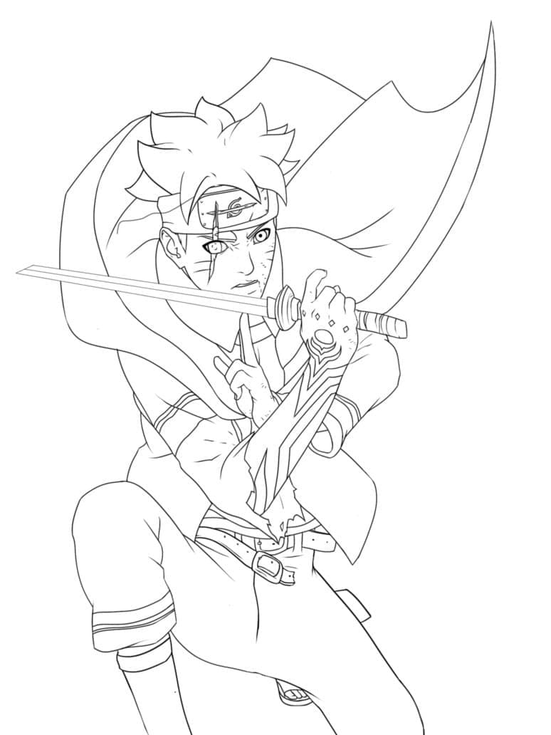 Boruto Awesome coloring page