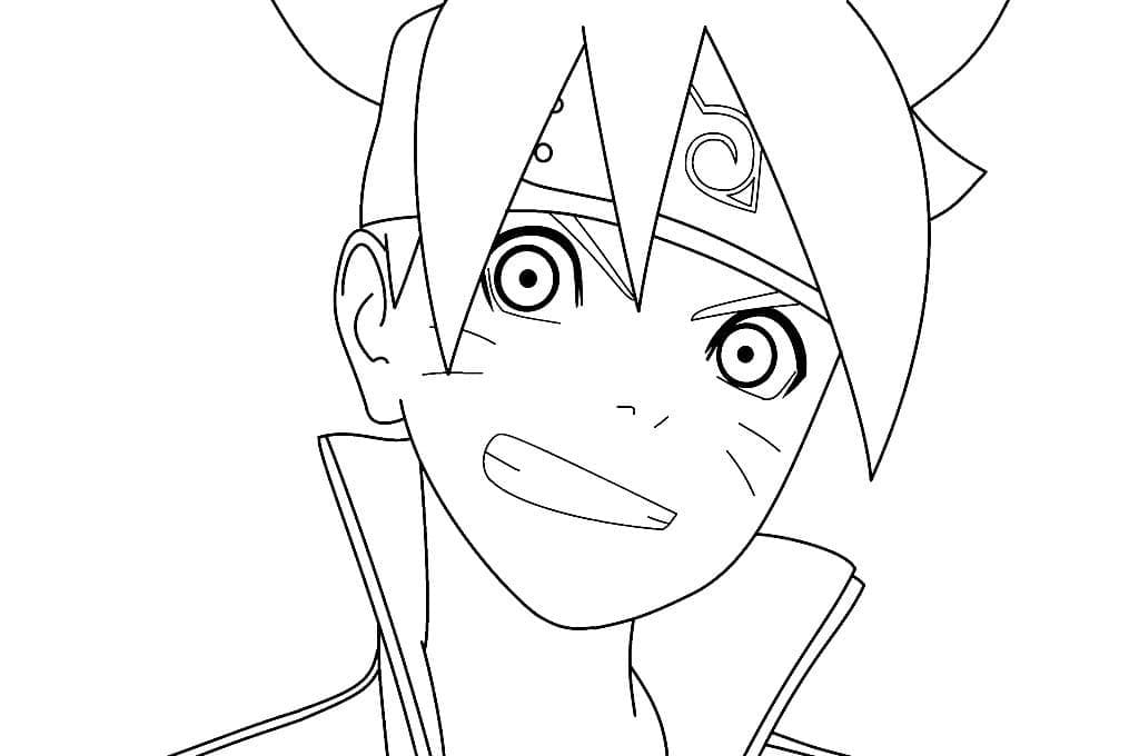 happy boruto Coloring Page - Anime Coloring Pages