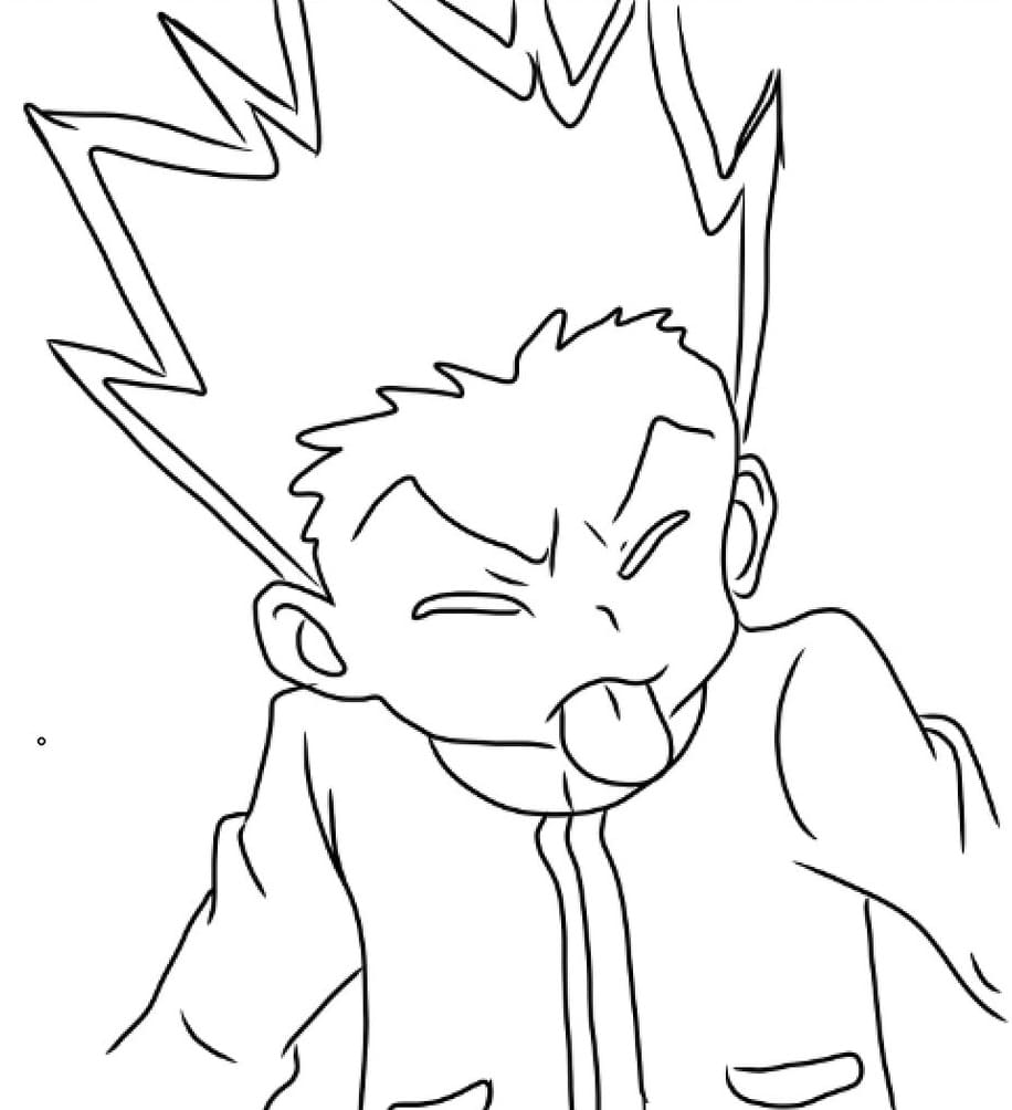 gon is funny Coloring Page   Anime Coloring Pages