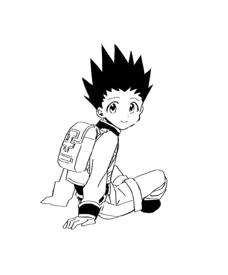 Printable Gon Freecss Coloring Pages - Anime Coloring Pages