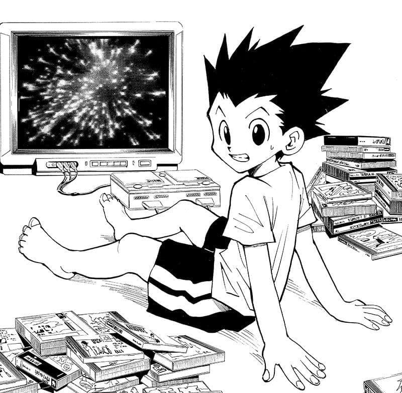 gon playing video game