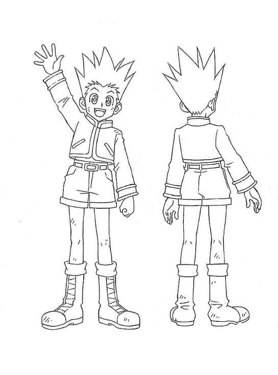 Printable Gon Freecss Coloring Pages