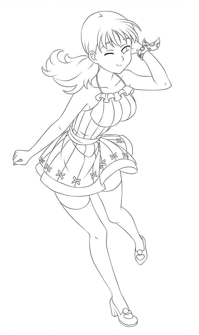 beautiful diane Coloring Page   Anime Coloring Pages