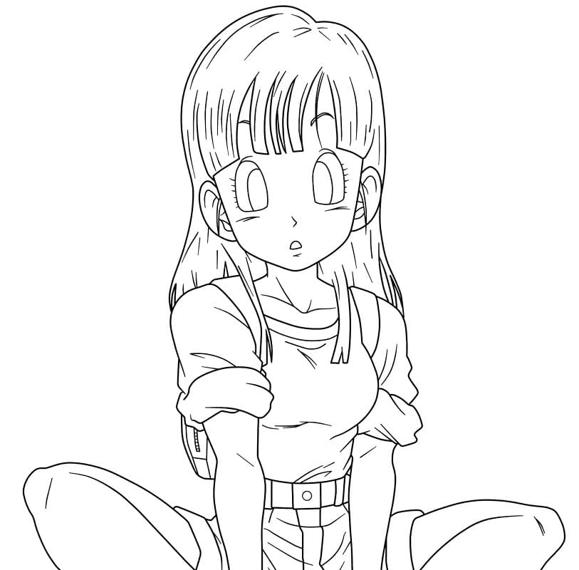 Bulma 3 Coloring Page Anime Coloring Pages