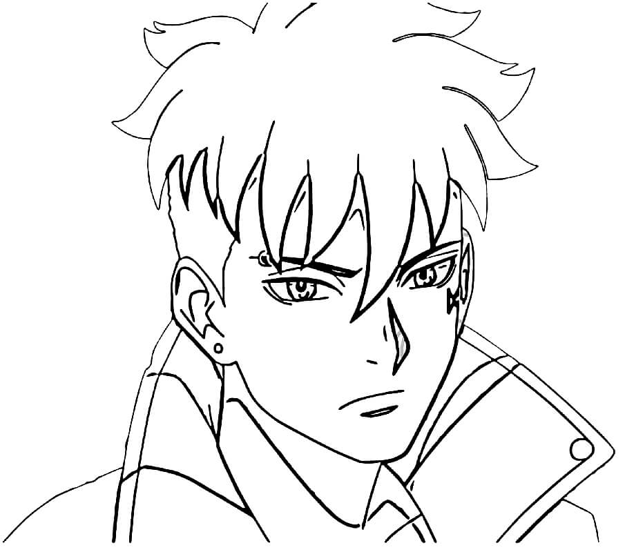 cool kawaki Coloring Page - Anime Coloring Pages.