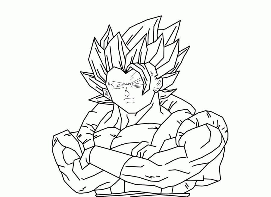 Super Saiyan 4 Gogeta Free Coloring Pages - Gogeta Super Saiyan