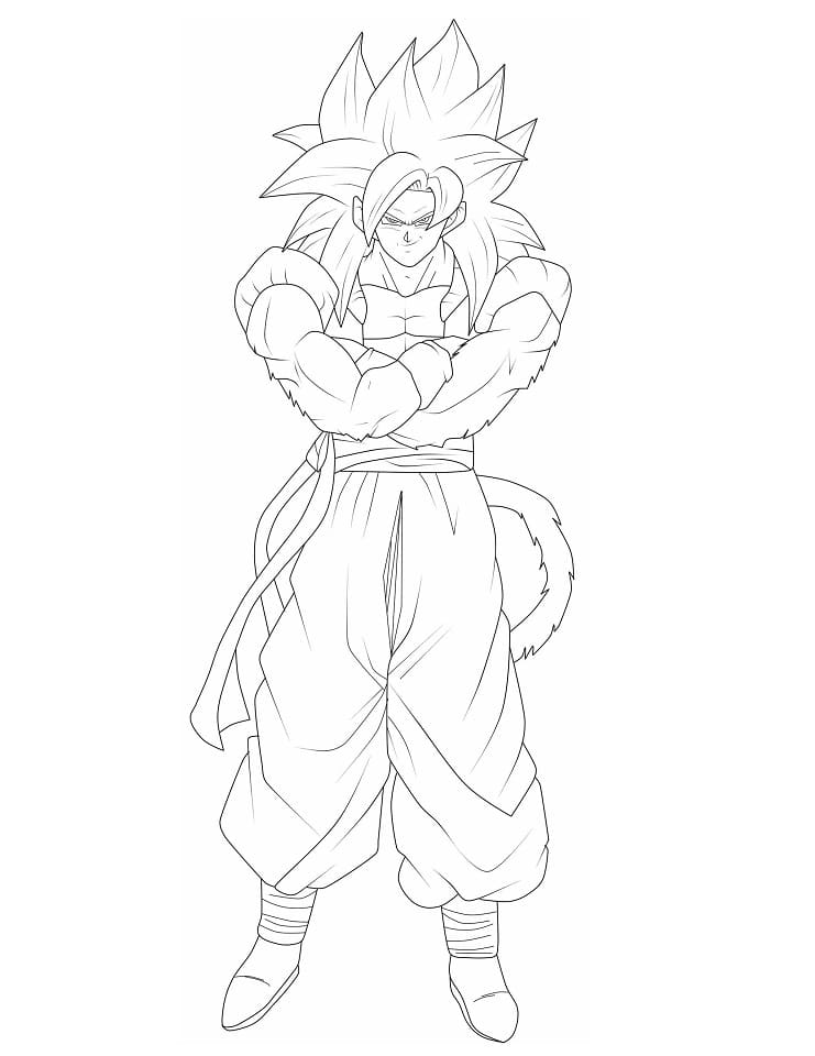 super saiyan 4 gogeta coloring pages