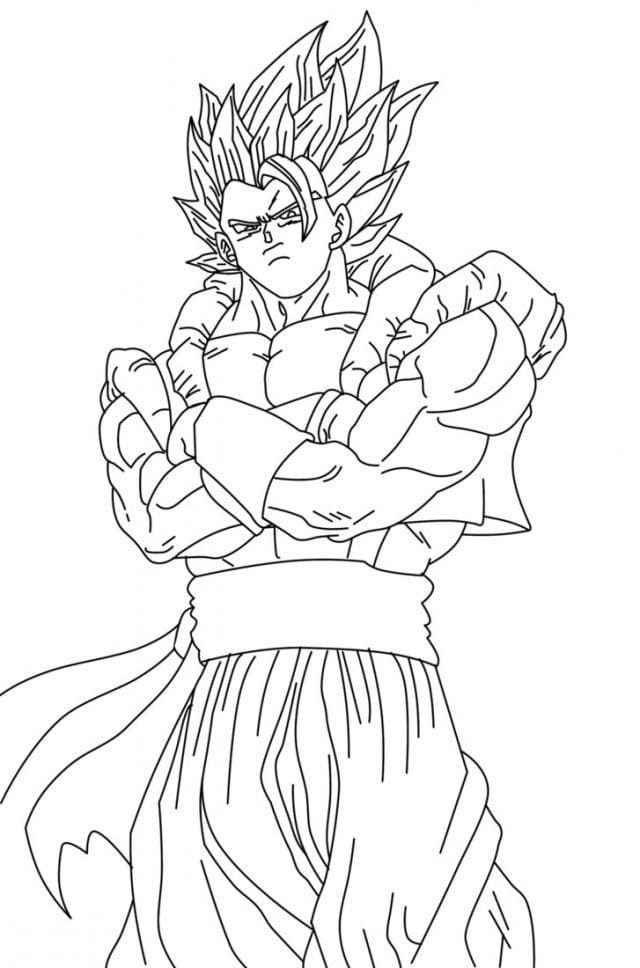 Dragon Ball Z Gogeta Coloring Pages - Free Printable for Kids