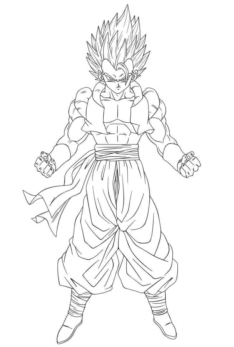 gogeta is strong Coloring Page - Anime Coloring Pages