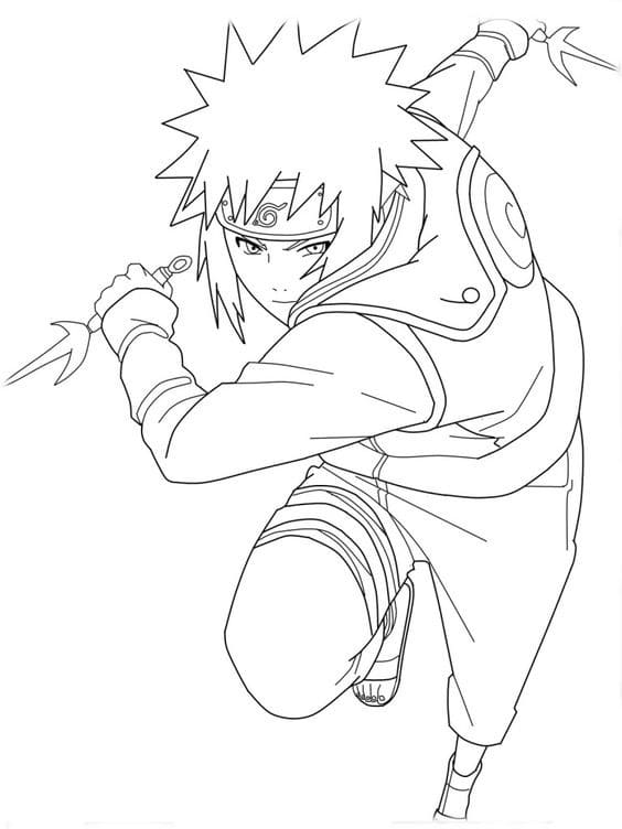 Printable Namikaze Minato Coloring Pages - Anime Coloring Pages