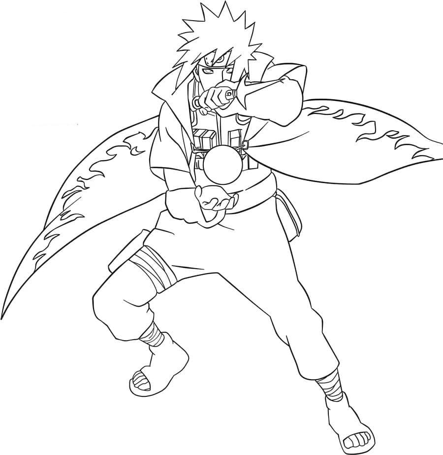 Minato Namikaze Naruto Coloring Page