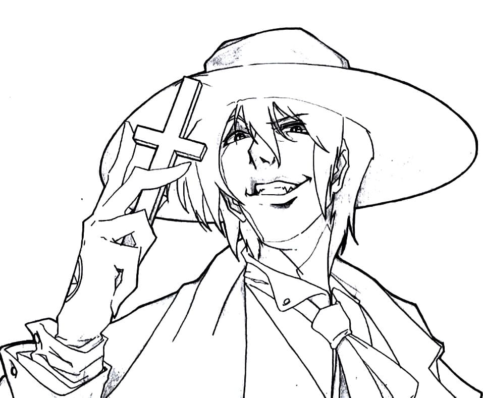 alucard is smiling