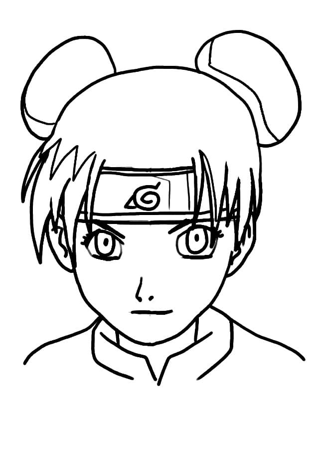 Printable tenten's face coloring page for free. 