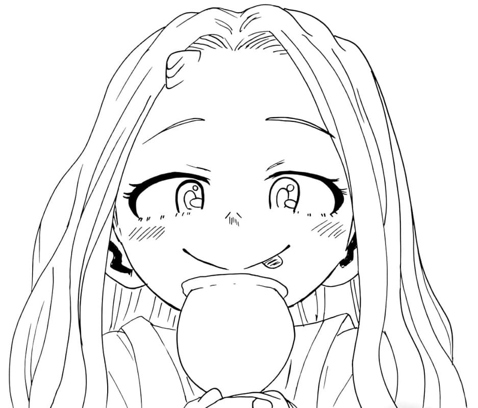 adorable eri Coloring Page - Anime Coloring Pages