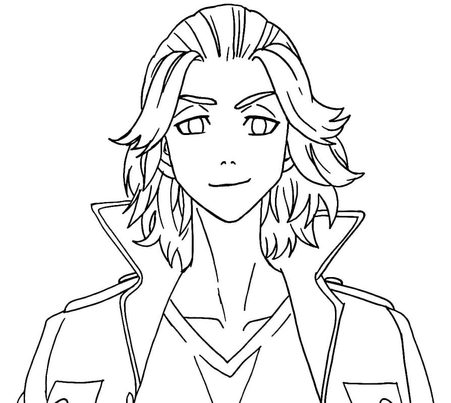 Printable Manjiro Sano (Mikey) Coloring Pages