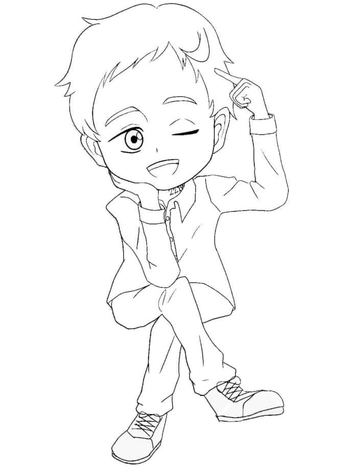 Norman (The Promised Neverland), The Promised Neverland, chibi, anime boys