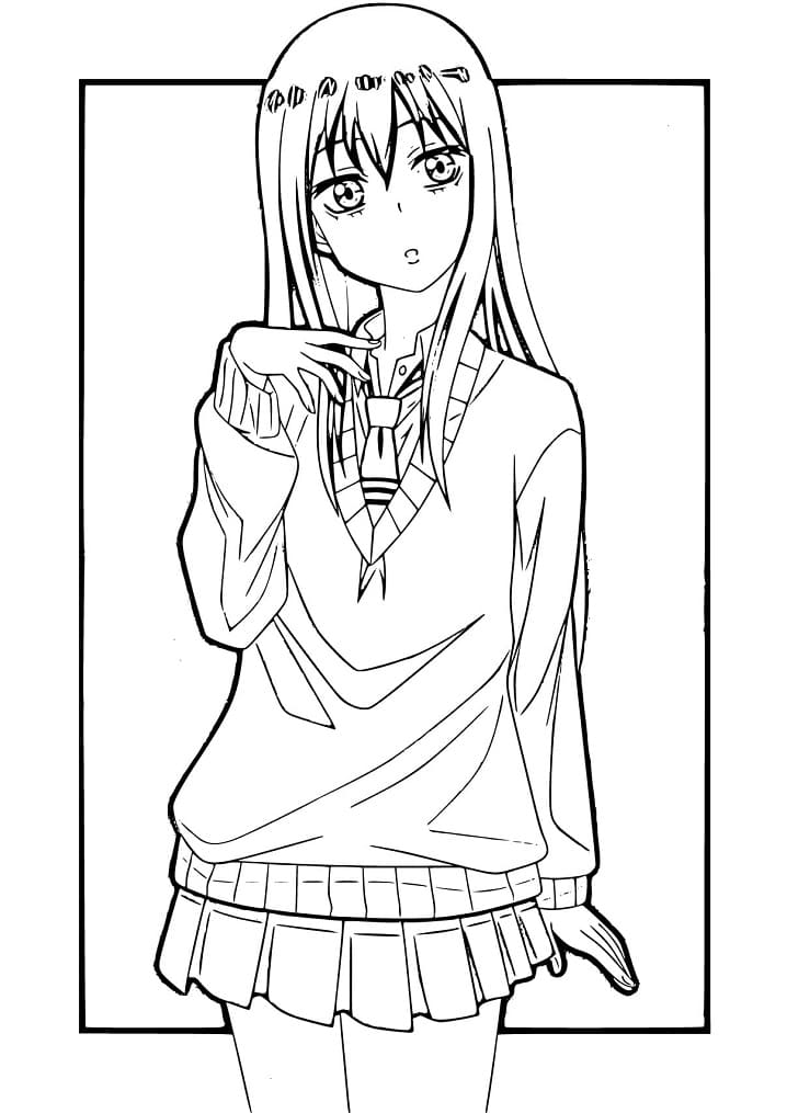 Free Miko Yotsuya Coloring Page - Anime Coloring Pages