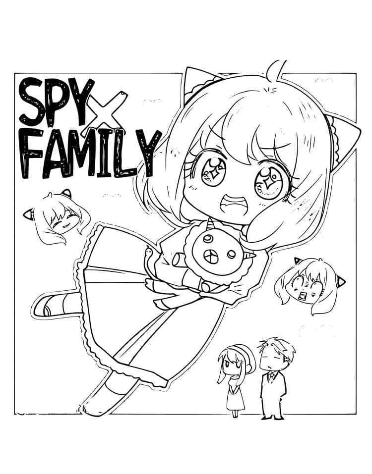 Printable Anya Forger Coloring Pages Anime Coloring Pages