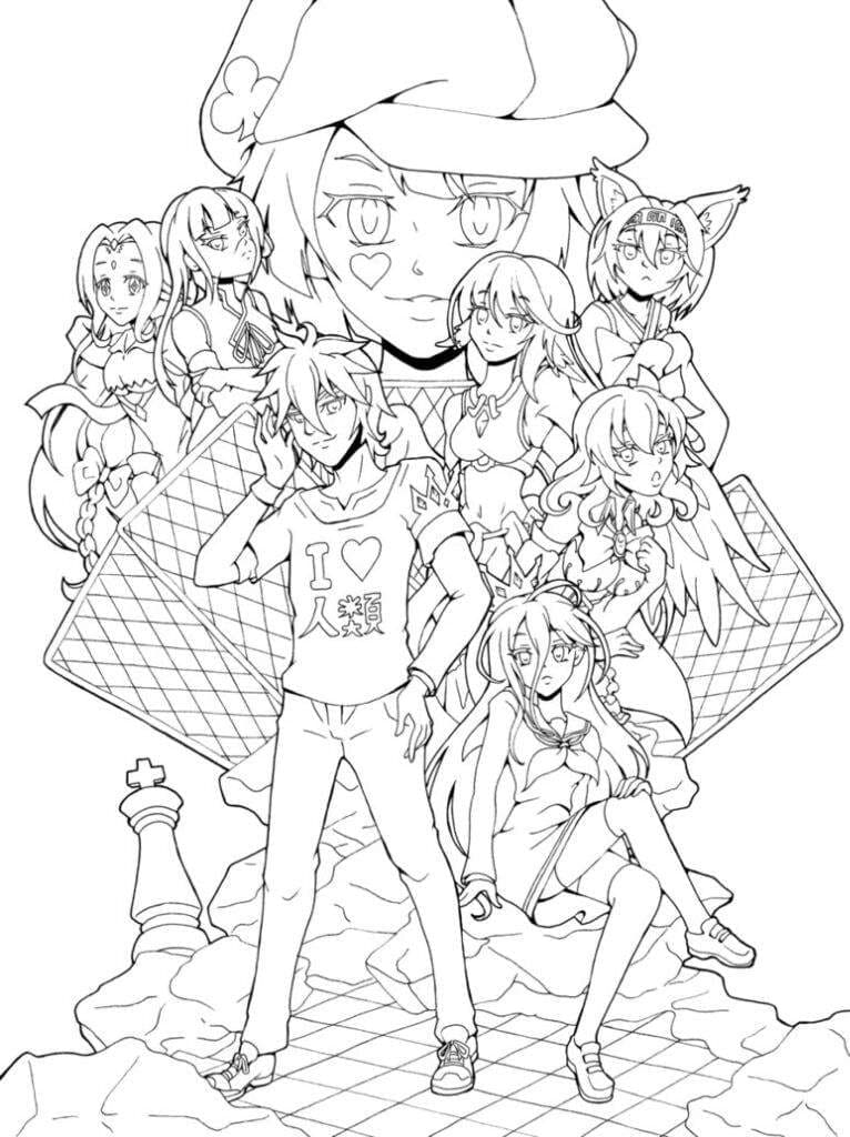 Printable No Game No Life Coloring Pages