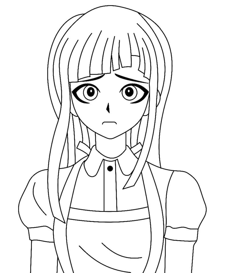 Sad Mikan Tsumiki Coloring Page - Anime Coloring Pages