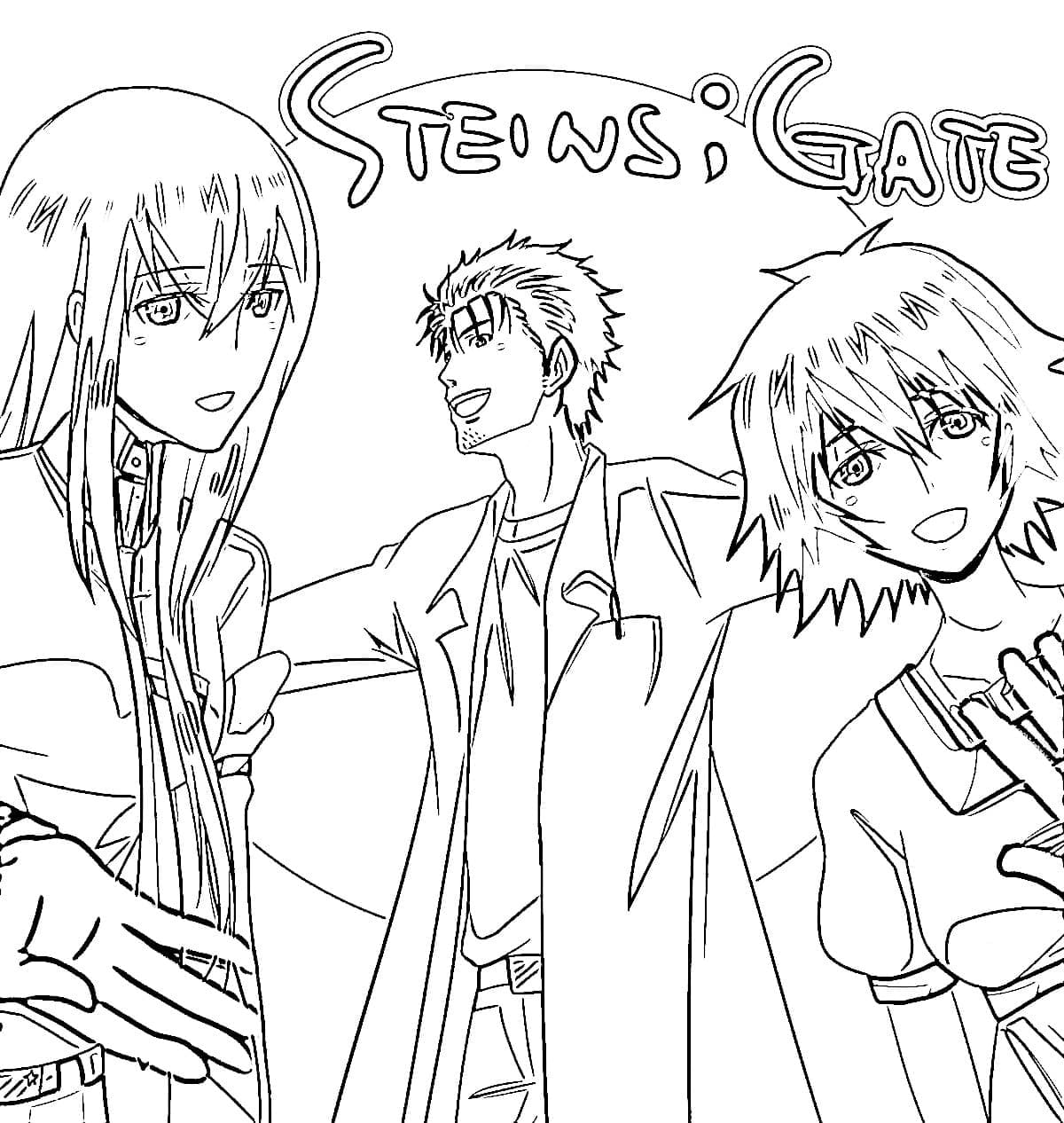 Printable Steins Gate Coloring Pages