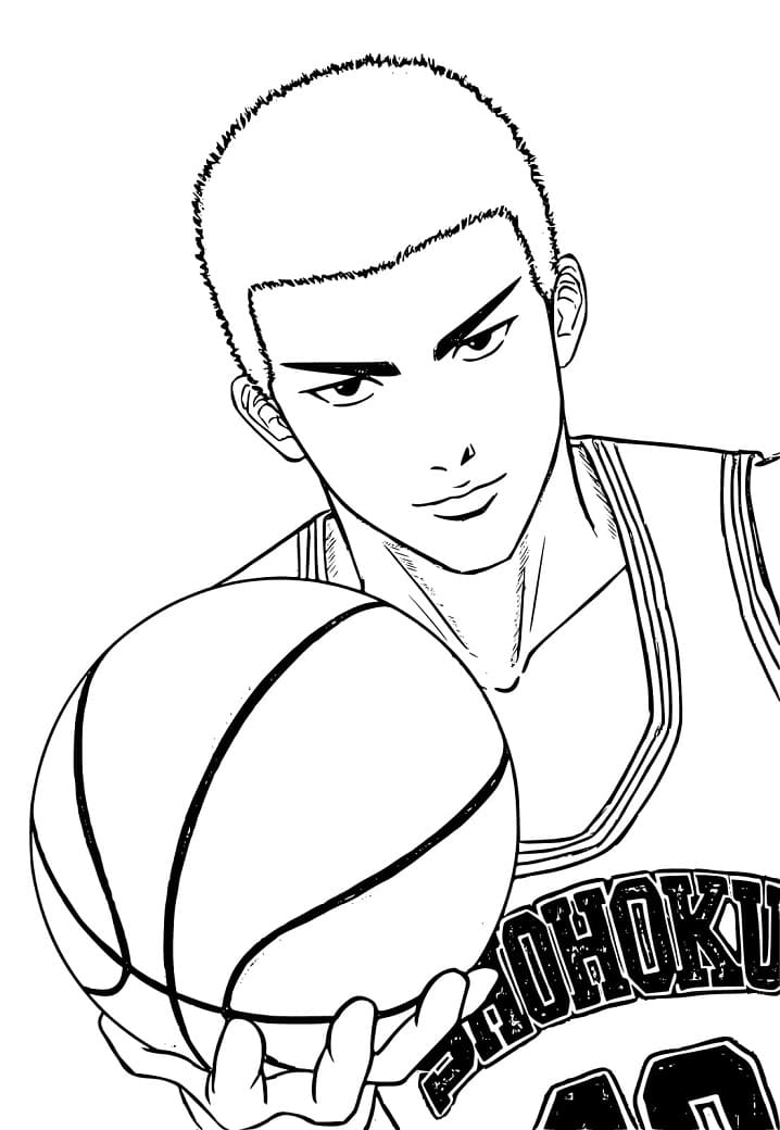 Printable Slam Dunk Coloring Pages