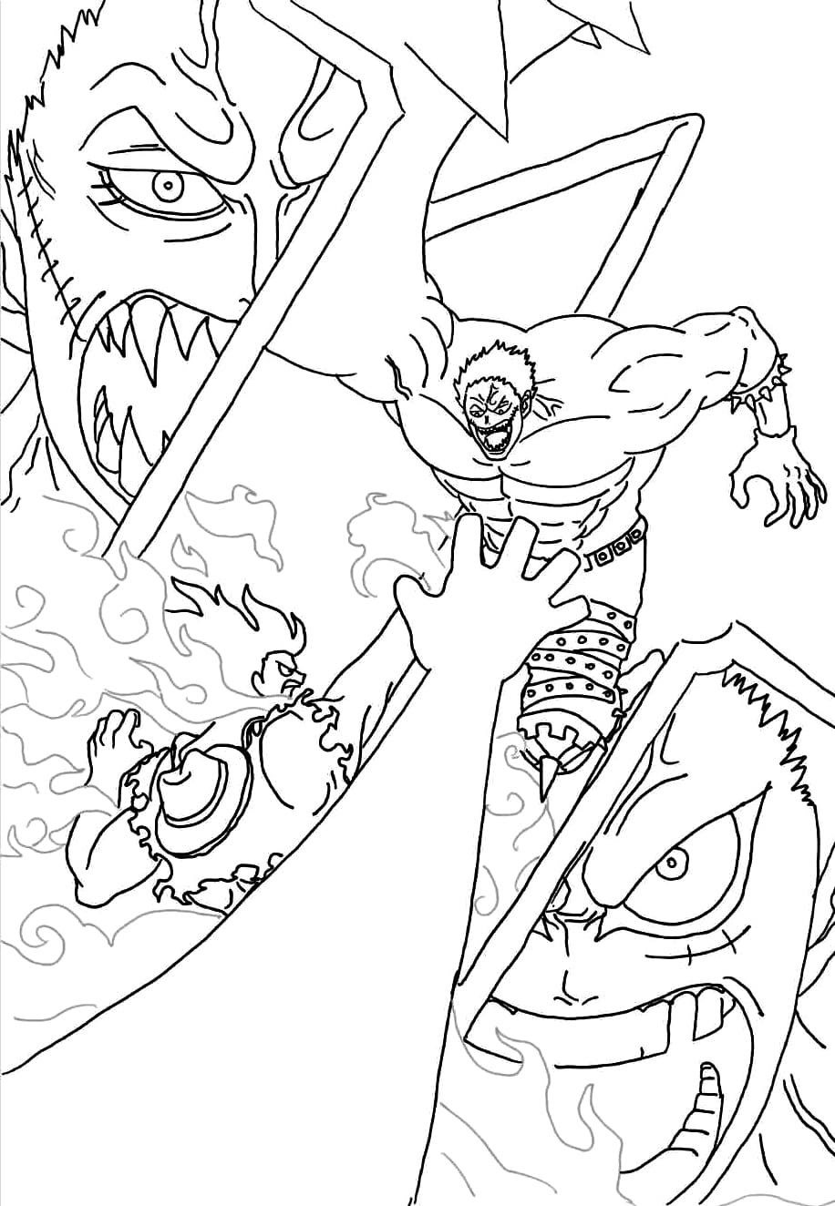 Katakuri One Piece Coloring Page - Anime Coloring Pages