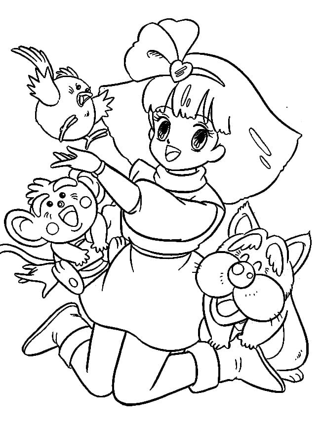 Printable Minky Momo Coloring Pages