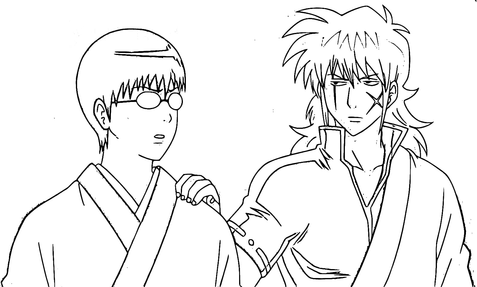 Gintoki and Shinpachi