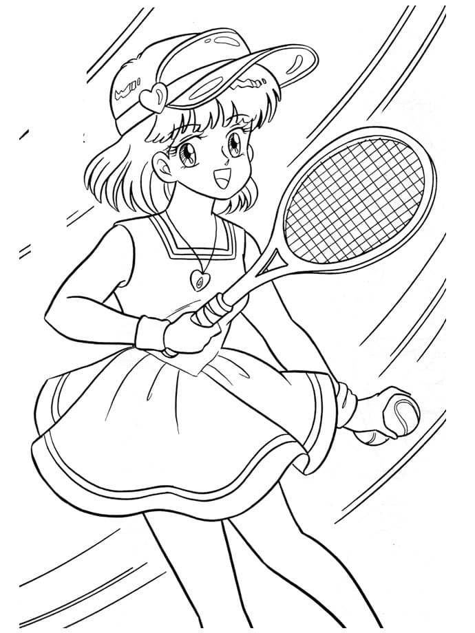 Momo Playing Tennis