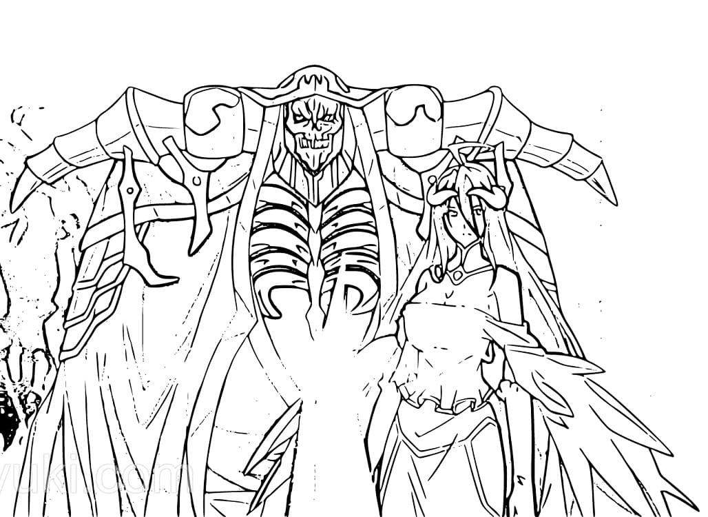Overlord 3 Coloring Page - Anime Coloring Pages
