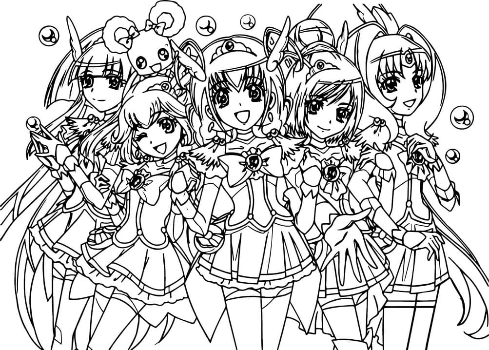 Printable Glitter Force Coloring Pages