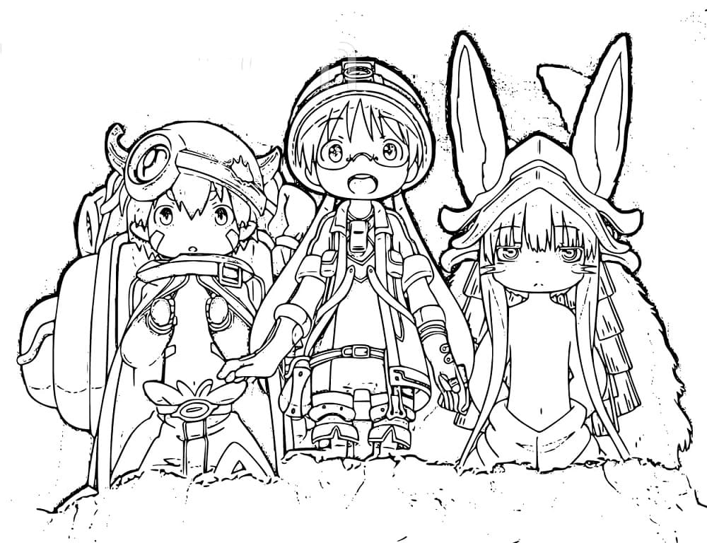 Reg, Riko and Nanachi from Made in Abyss