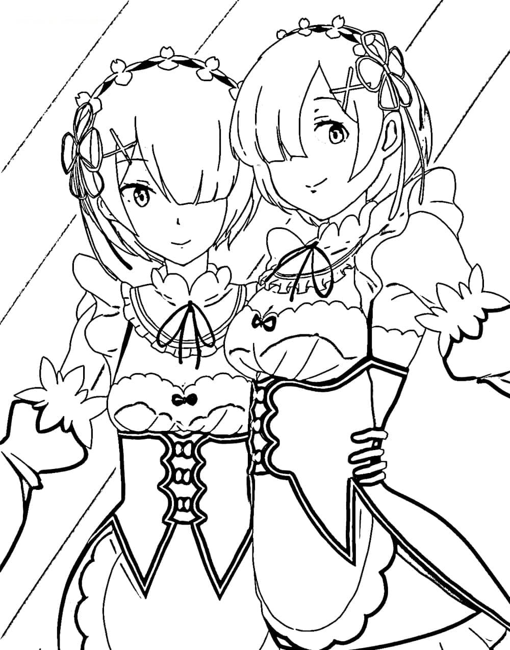 Printable Re: Zero Coloring Pages