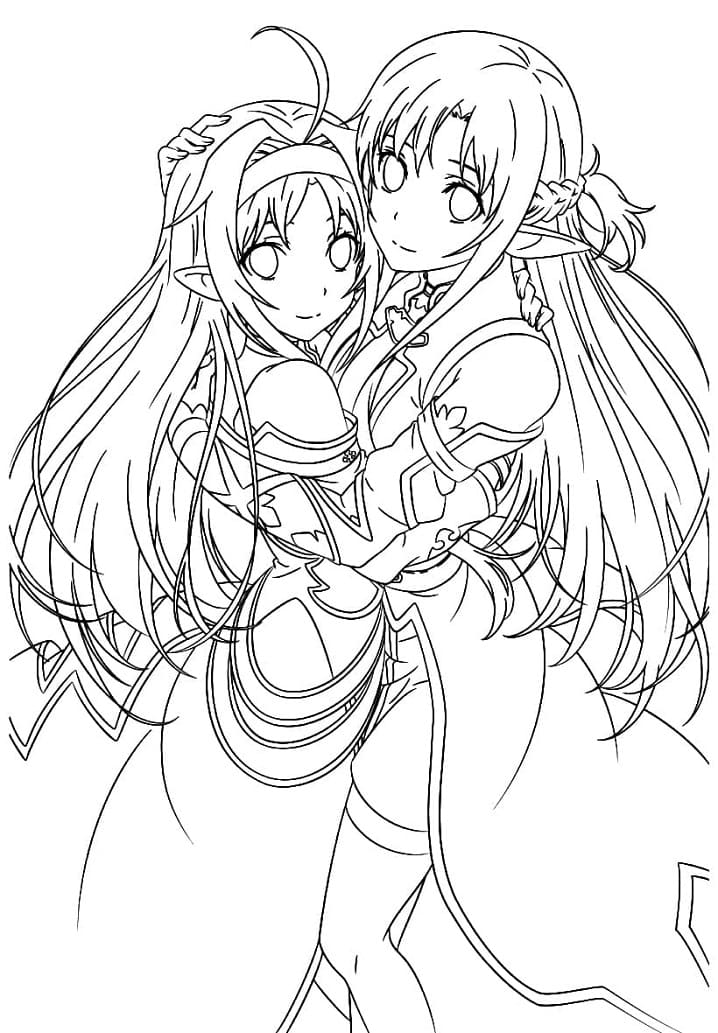 Yuki and Asuna from Sword Art Online