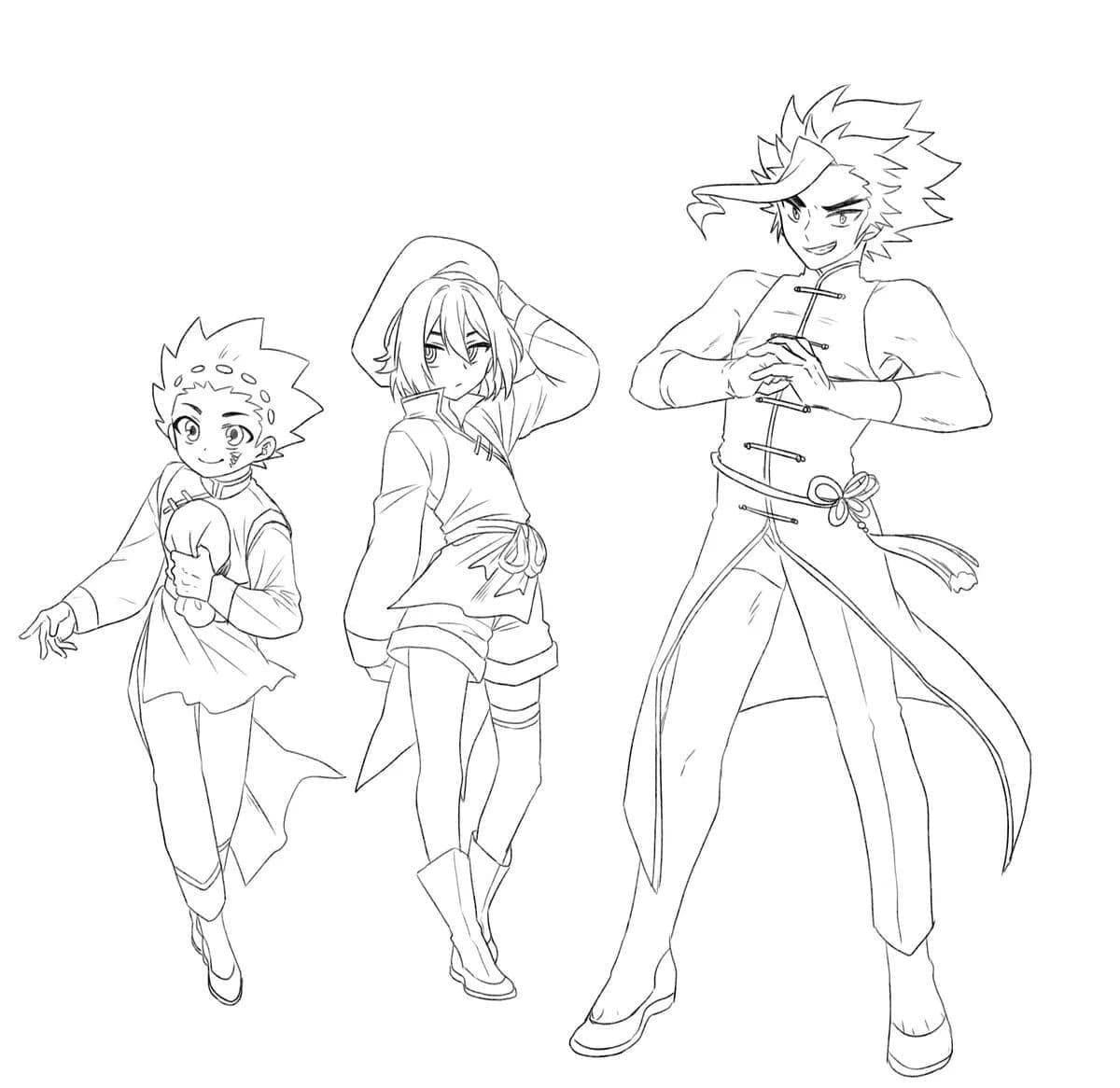 Characters from Beyblade