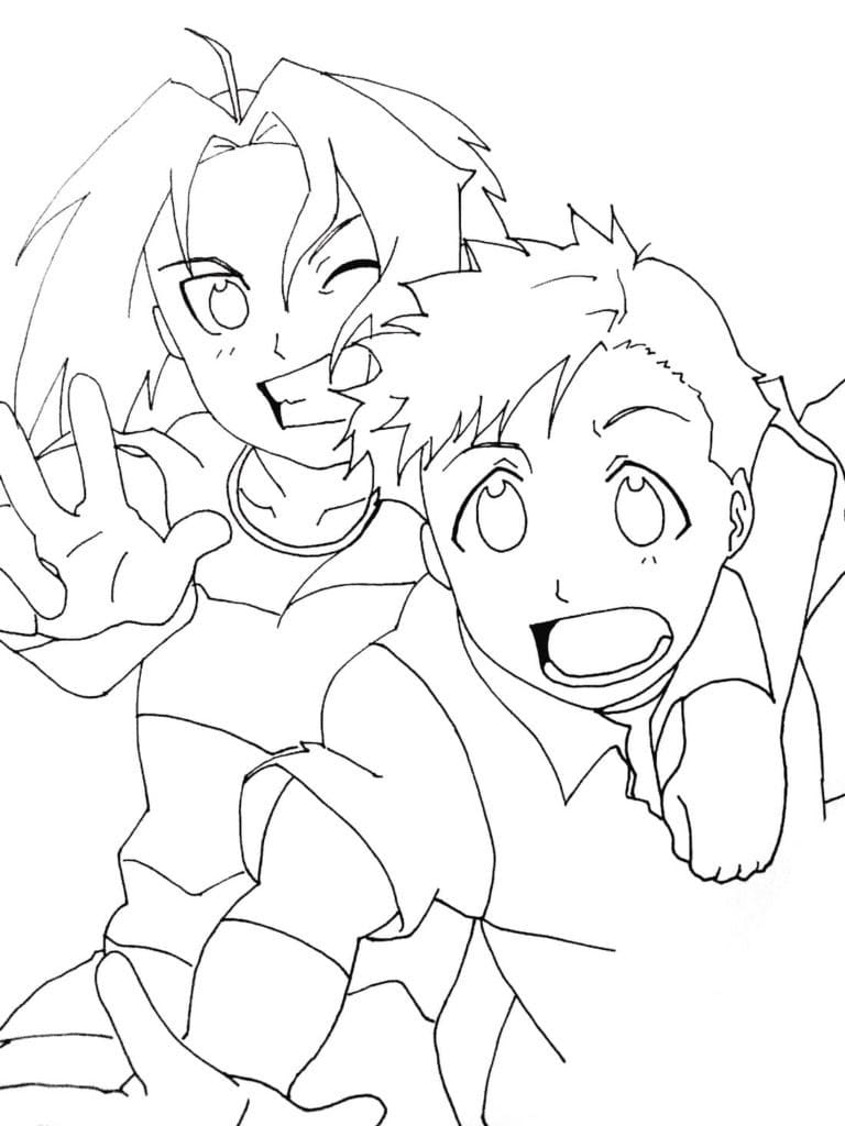 Happy Edward Elric and Alphonse