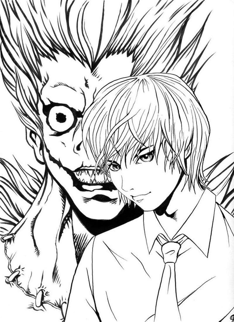 Yagami and Ryuk from Anime Death Note
