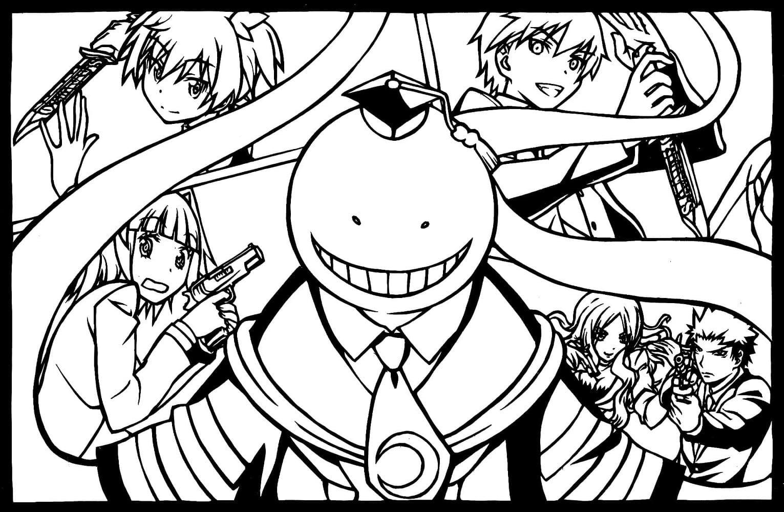 Printable Assassination Classroom Coloring Pages