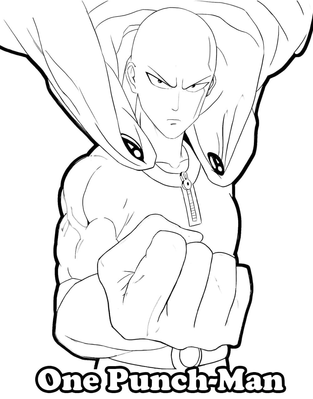 Printable One Punch Man Coloring Pages