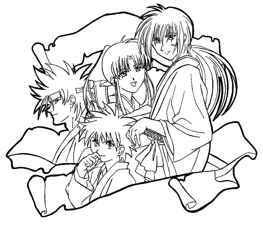 Printable Rurouni Kenshin Coloring Pages