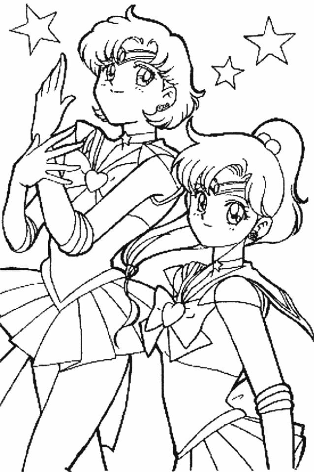 Sailor Jupiter and Sailor Mercury