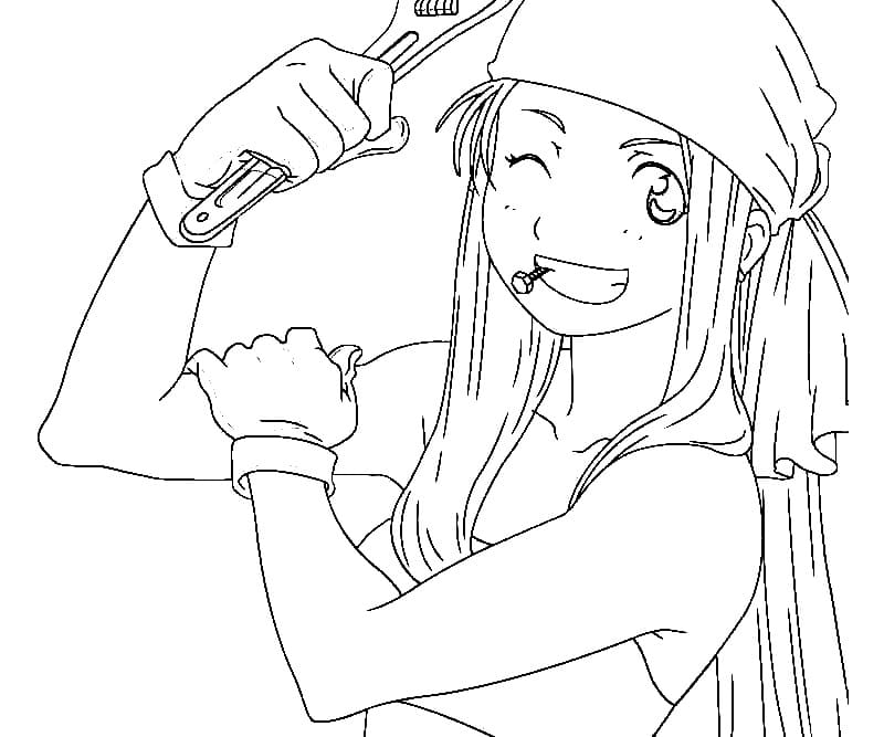 Printable Winry Rockbell Coloring Pages