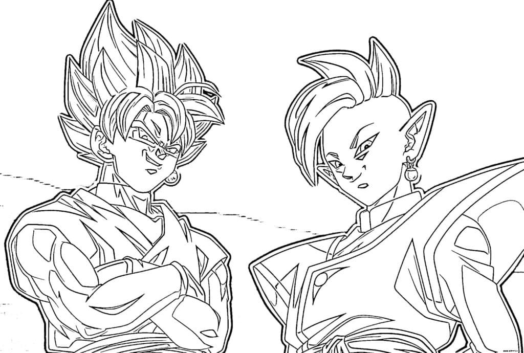 Black Goku and Zamasu