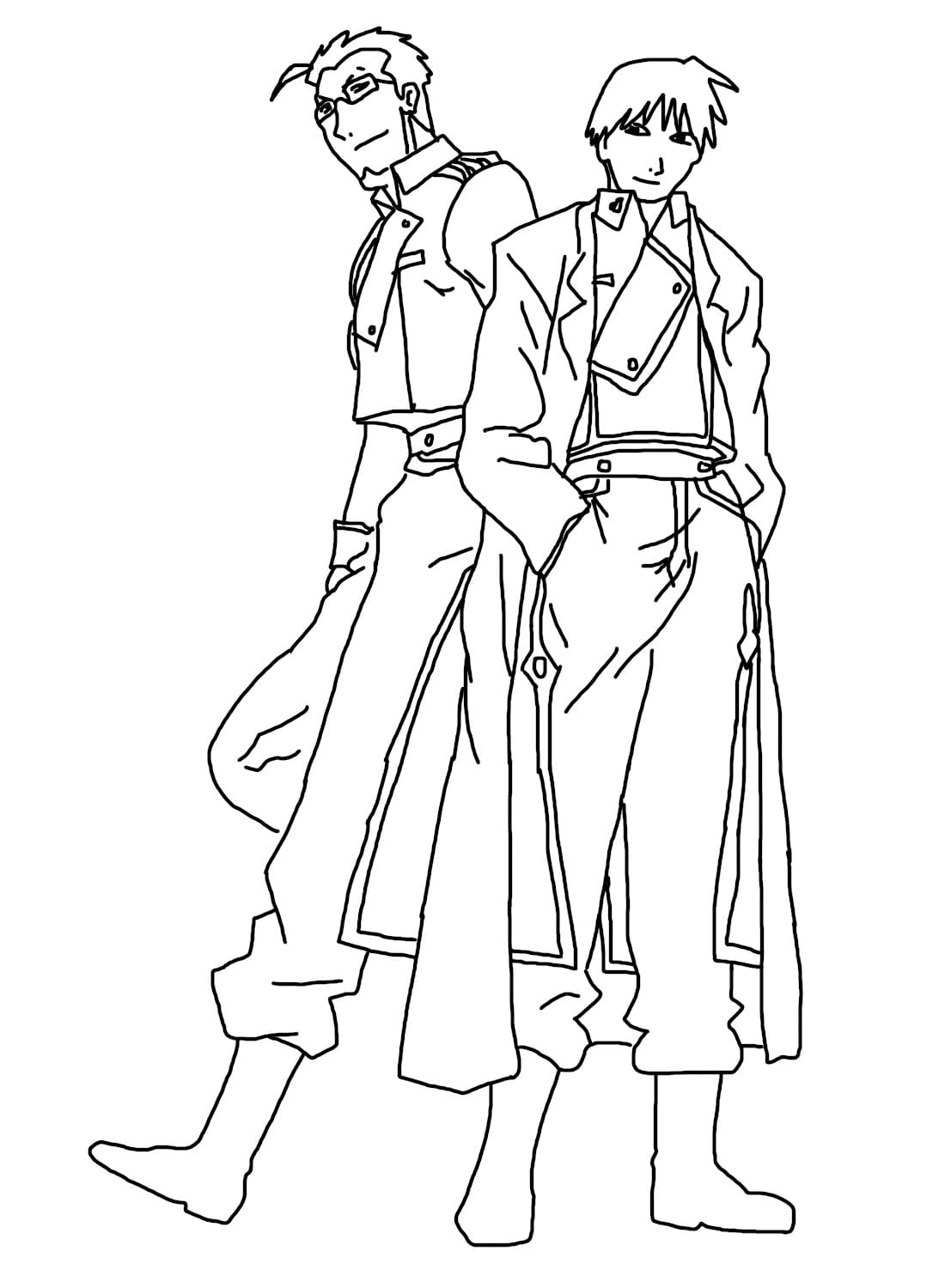 Fullmetal Alchemist Maes Hughes and Roy Mustang