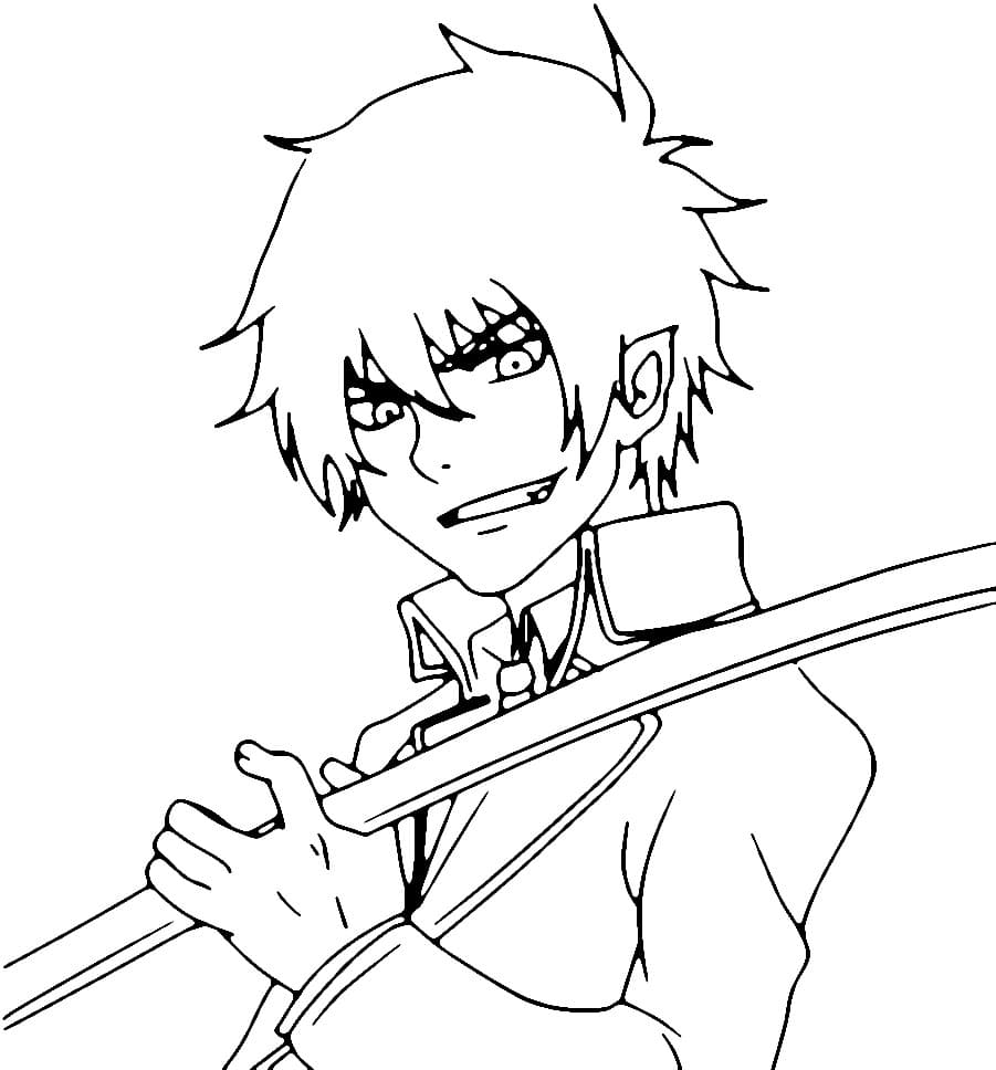 Rin Okumura in Anime Blue Exorcist