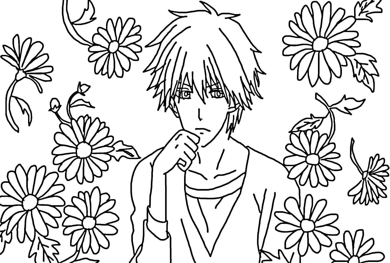 Takumi Usui and Flowers