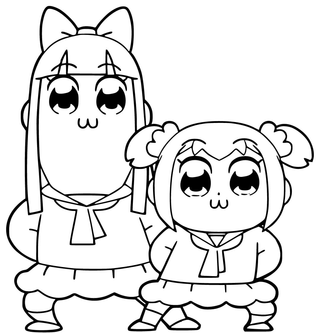 Pipimi and Popuko from Pop Team Epic